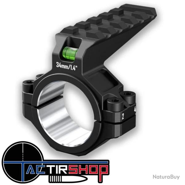 Niveau � bulle et rail Picatinny 30/34 mm DISCOVERYOPT 6061