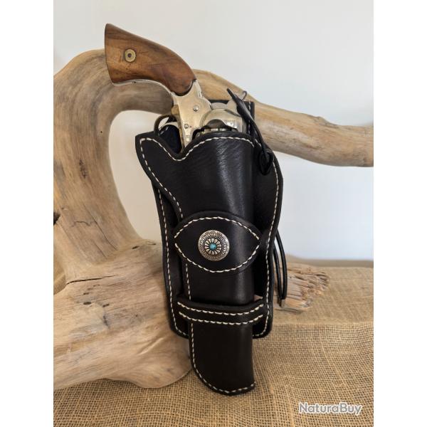 Holster en cuir pour Colt SAA 1873, Remington 1858. Droitier N�05