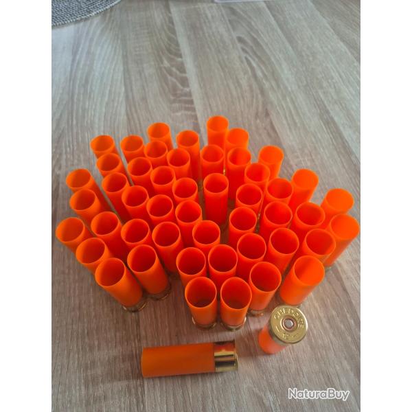 Douille rechargement orange  cal 12/70 Cheddite x 100