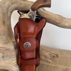 Holster en cuir pour Colt SAA 1873, Remington 1858. Gaucher N&deg;06