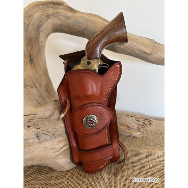 Holster en cuir pour Colt SAA 1873 ou rplique. Gaucher N08