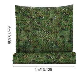 Filet de Camouflage Jungle 4x6 m - Protection Solaire, D&eacute;coration, Chasse, Camping - Double Couche -