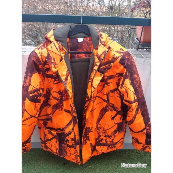 Veste orange Solognac trs bon tat