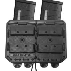 Porte-chargeur double côte à côte Bungy 8BL17 cal.5.56 - Noir