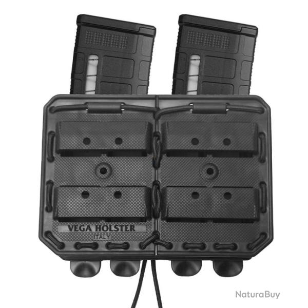 Porte-chargeur double c�te � c�te Bungy 8BL17 cal.5.56 - Noir