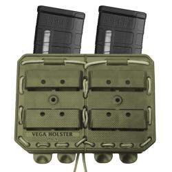 Porte-chargeur double côte à côte Bungy 8BL17 cal.5.56 - Vert