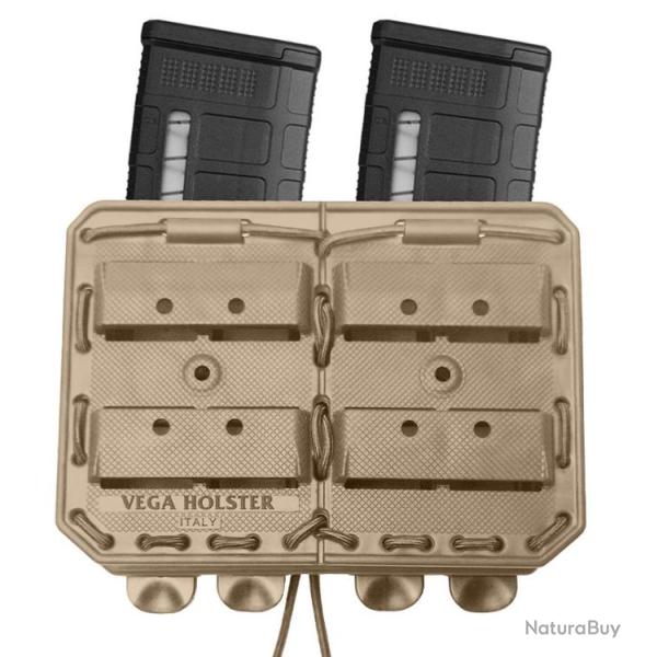 Porte-chargeur double c�te � c�te Bungy 8BL17 cal.5.56 - Tan