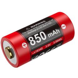 Batterie rechargeable 16340 3.6V 850 mAh - USB-C