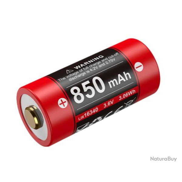 Batterie rechargeable 16340 3.6V 850 mAh - USB-C