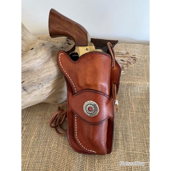 Holster en cuir pour Colt SAA 1873 ou rplique. Droitier N09