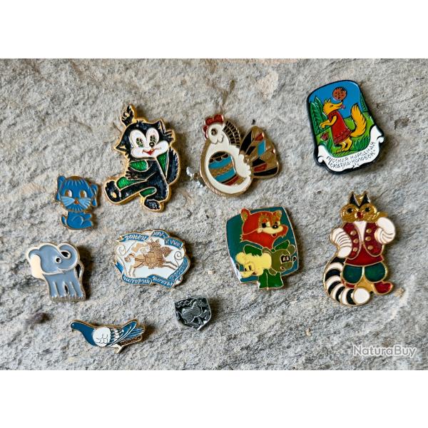 10 pin's / �pinglette URSS s�rie animaux