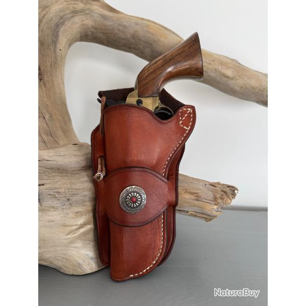 Holster en cuir pour Colt SAA 1873 ou rplique. Gaucher N20