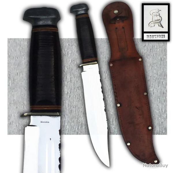 RARE & MASSIF POIGNARD - PAS SABRE - COUTEAU EMIL VOOS SOLINGEN ALLEMAND WW2 ORIGINAL