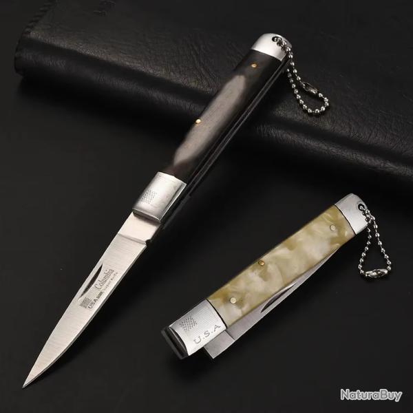 Outdoor Camping Convenient Folding Knife Multi Functional Pocket Tactical Knife Noir