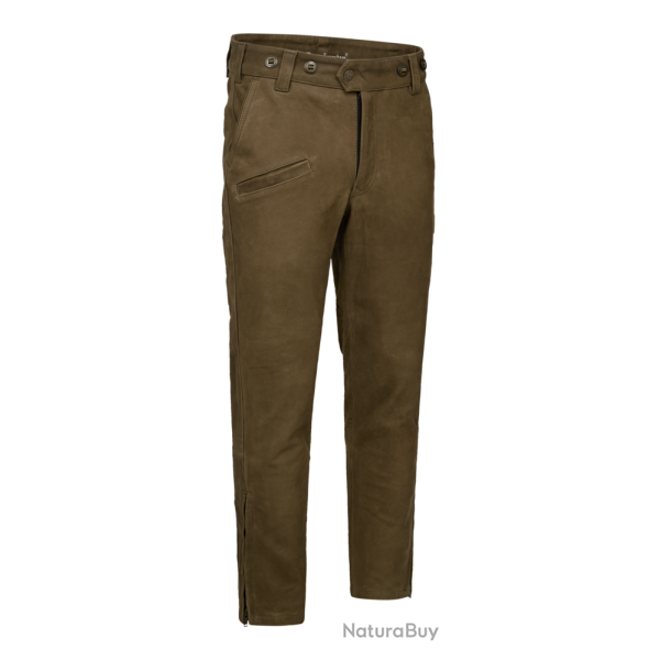 Pantalon de chasse en cuir marron Strasbourg DEERHUNTER