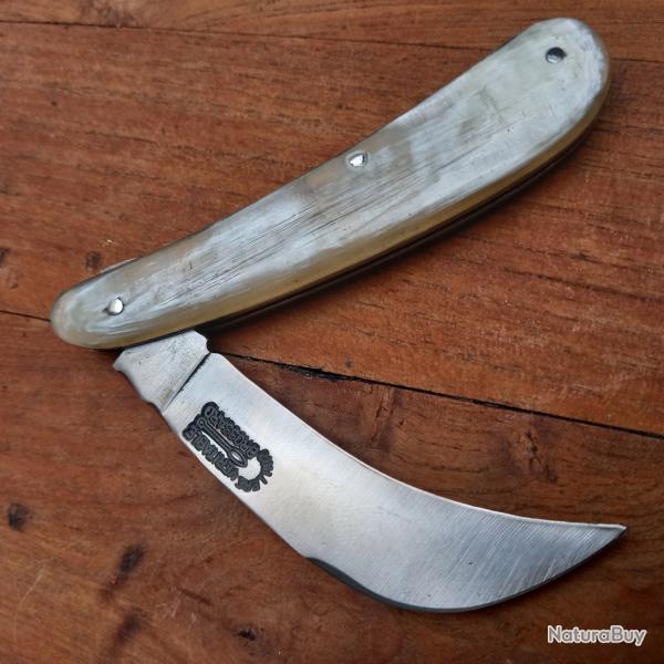 Joli Couteau Rgional SERPETTE VRITABLE CUILLRE  BROSSARD Manche en Corne