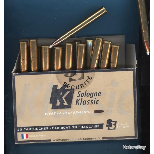9,3 X 74 R ...SOLOGNE ... ACCUBOND 250 grains (16,2 grammes)...1 boite neuve 20 cartouches