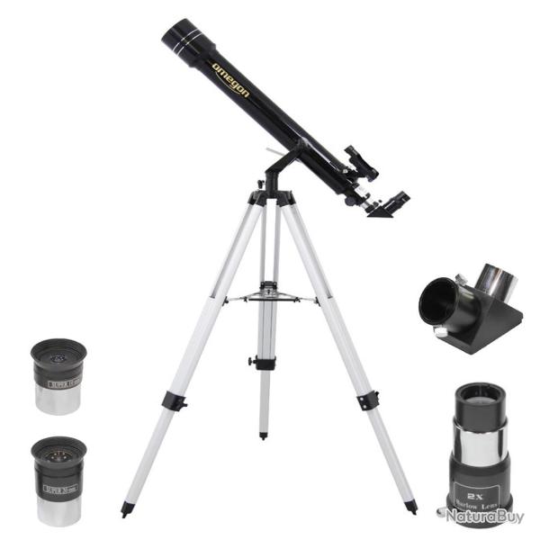 Lunette Astronomique Omegon 70/700 + Monture Azimutale Type B + Oculaires Super 10 et 20 + Barlow