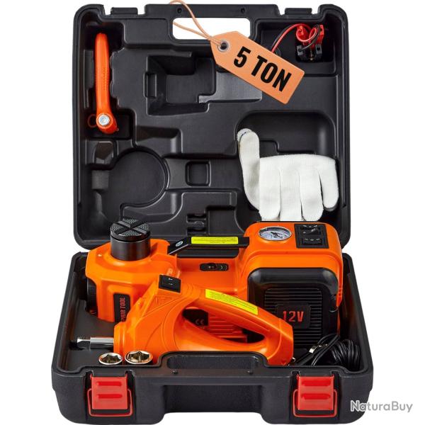 Cric Hydraulique �lectrique 5 Tonnes 12V Voiture D�monte-Pneu SUV Berline Haute Qualit�