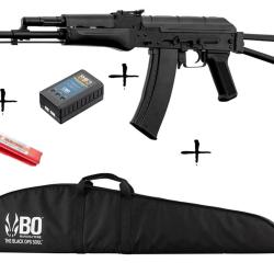 Pack de Noel r&eacute;plique AEG AK74 + batterie Lipo + chargeur + housse 1J