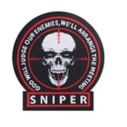 Patch PVC sniper PATCH PVC TETE DE MORT SNIPER 7 x 6.8CM