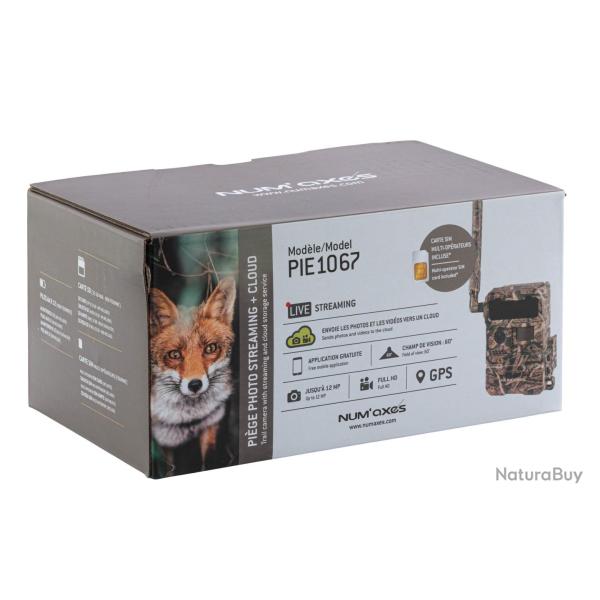 NUM'AXES - Pige photographique cellulaire PIE1067 - 4G - LIVE STREAMING Pige photographique cellul