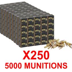 PACK 5000 Munitions ATS X-Force calibre 5.56x45 mm FMJ 55 gr !B! PACK 5000 ATS 5X56 FMJ 55 GRAINS - 