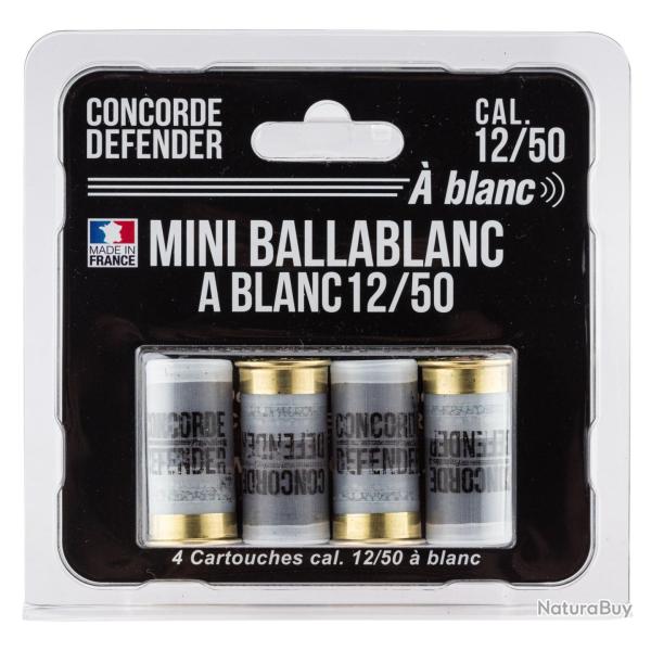 4 cartouches Mini Ballablanc cal. 12/50  blanc 4 cartouches Mini Ballablanc cal. 12/50 - Blanc