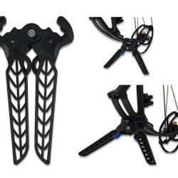 Support d'Arc Compound Dual-Pod avec Protection des Branches Noir/Noir