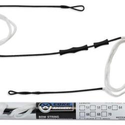 Corde blanche Recurve Dacron avec Protection des Doigts 54'' - 12 brins