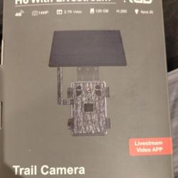 Caméra chasse ROG + panneau solaire, 4G, H6 livestream