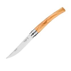 Couteau Opinel N&deg; 10 lame effil&eacute;e poli glace en Olivier 25624