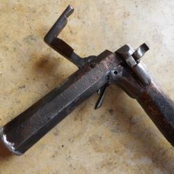 Canne fusil acier calibre 14mm type Lefaucheux &agrave;  broche &agrave; syst&egrave;me avec s&eacute;curit&eacute; non fonctionnelle