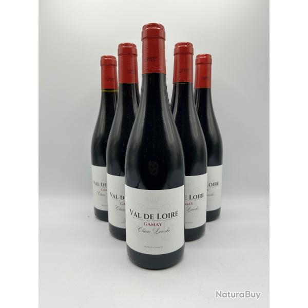 2023 Claire Laroche IGP Val de Loire Gamay Vin Rouge - 6 Bouteilles