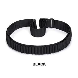 "Cartouchi&egrave;re Bandouli&egrave;re 50 Cartouches Calibre 12 (Compatible 16/20) - Noire Tactique Oxford 600D