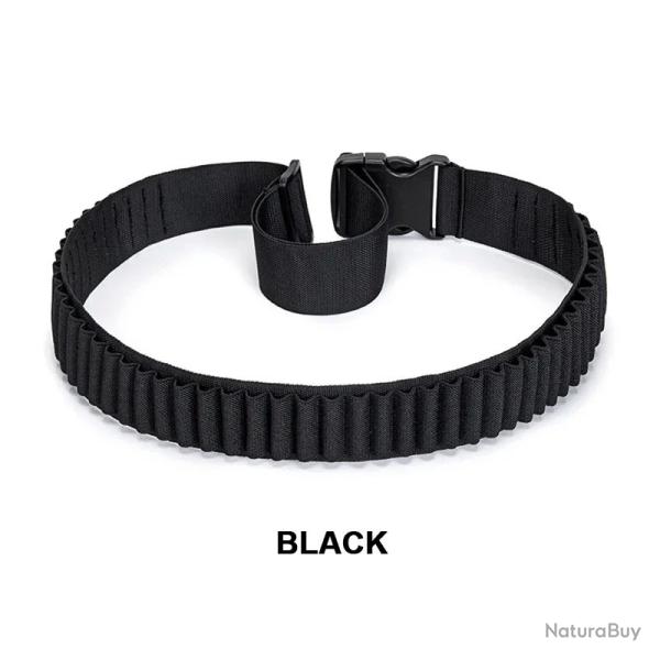 "Cartouchi�re Bandouli�re 50 Cartouches Calibre 12 (Compatible 16/20) - Noire Tactique Oxford 600D