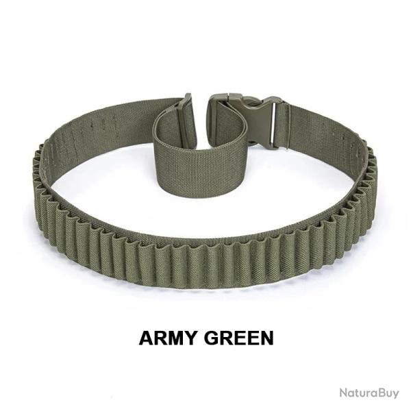 Cartouchi�re Bandouli�re 50 Cartouches Calibre 12 (Compatible 16/20) Army Green Tactique Oxford 600D