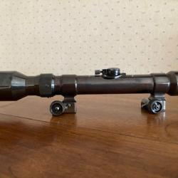 Lunette Tcheque MEOPTA 4 X en acier avec montage ANSCH&Uuml;TZ en acier d&eacute;rivable pour rail de 11 mm