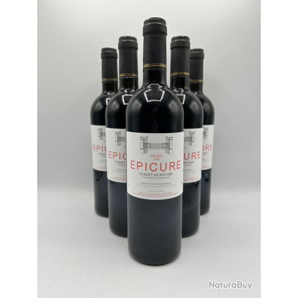 Vente Flash ! 2000 Epicure Hubert de Board Grand Vin de Bordeaux - Mdoc Rouge - 6 Bouteilles
