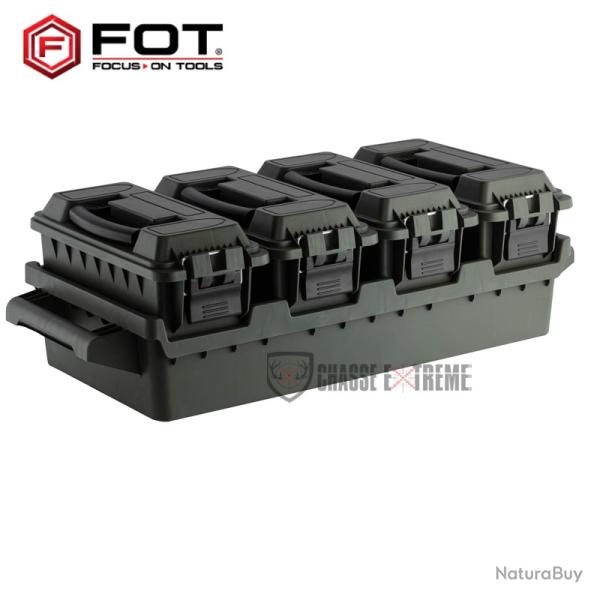 Set 4 Caisses � Munitions avec Bac de Transport FOT
