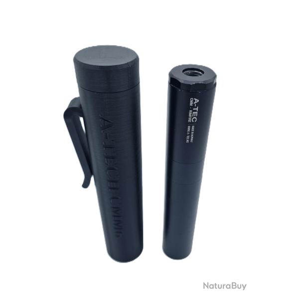 Silencieux A-Tec CMM6 - Boite de rangement magn�tique avec clip ceinture - 22 LR - 22 Mag - 17 HMR