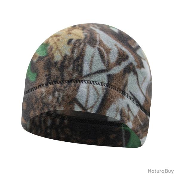 Bonnet Chasse Camo Polaire Chaud Woodland Unisex Taille Unique Isolation Thermique Anti-Froid
