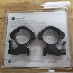paire de collier amovible a levier HAWKE série PRECISION STEEL RING MOUNT de 34 mm  hauteur : MEDIUM