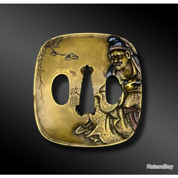 TSUBA Hokei Gata sign� Hamano Shozui - Japon - P�riode Edo (1603-1868)