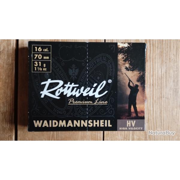 LOT 100 pcs 16 Cal Rottweil 70mm 31 g HV no 5