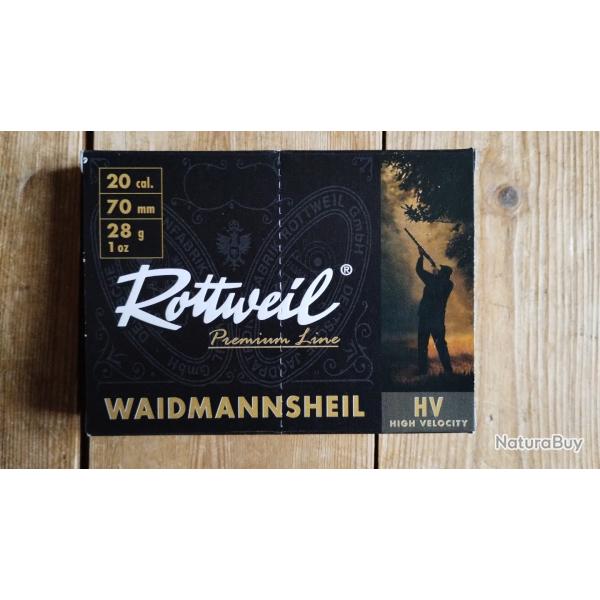 LOT 100 pcs 20 Cal Rottweil 70mm 28g HV no 7