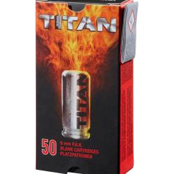 MUNITIONS A BLANC TITAN PERFECTA CALIBRE 9MM PAK X50