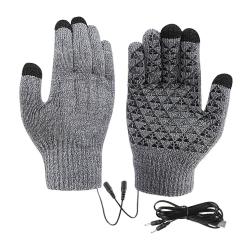 "Gants Chauffants USB Tactiles Camo Noir - 3 Niveaux Chaleur 55&deg;C Sans Batterie - Id&eacute;al Chasse Aff&ucirc;t