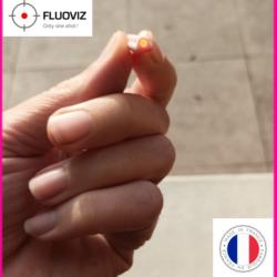 guidon universel blanc + fibre fluo rouge