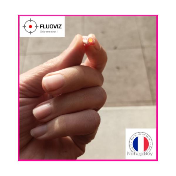 guidon universel blanc + fibre fluo rouge